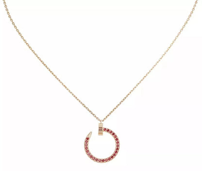 [CAT]JUSTE NECKLACE GOLD RED DIAMONDS