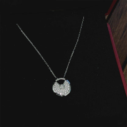 [Chau]AMULETTE SILVER FULL DIAMOND NECKLACE