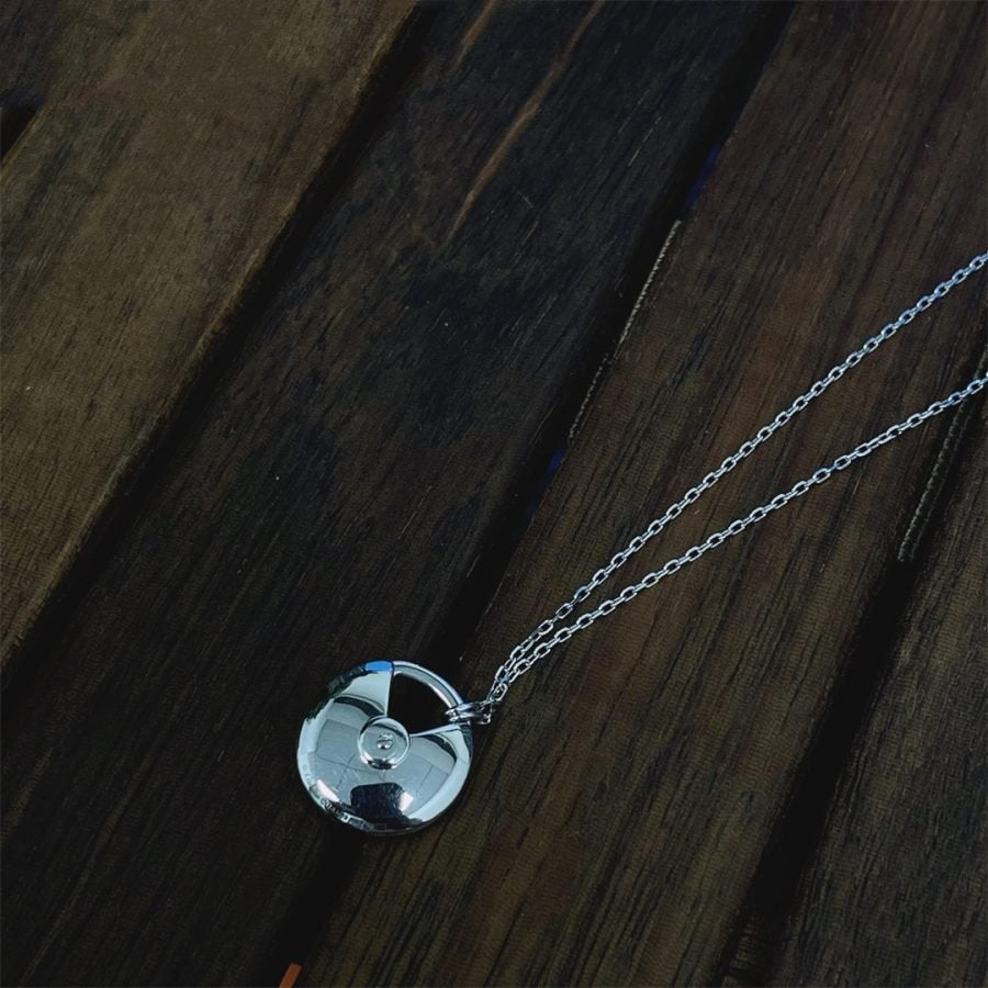 [Chau]AMULETTE SILVER FULL DIAMOND NECKLACE