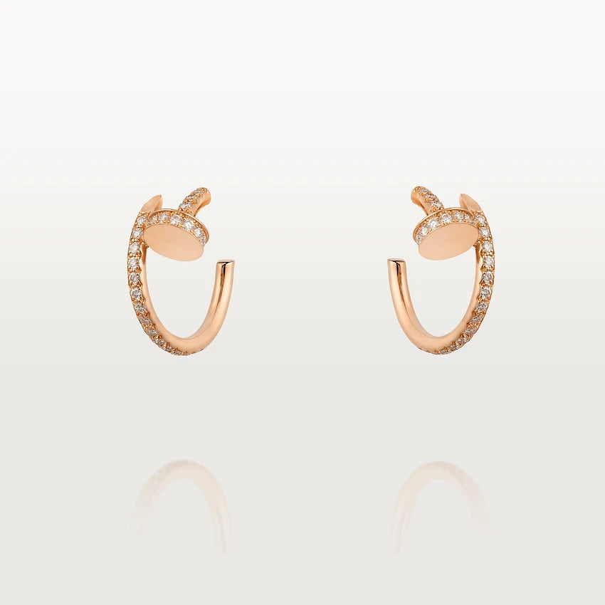 [CAT]JUSTE EARRINGS 12.75MM PINK GOLD DIAMOND