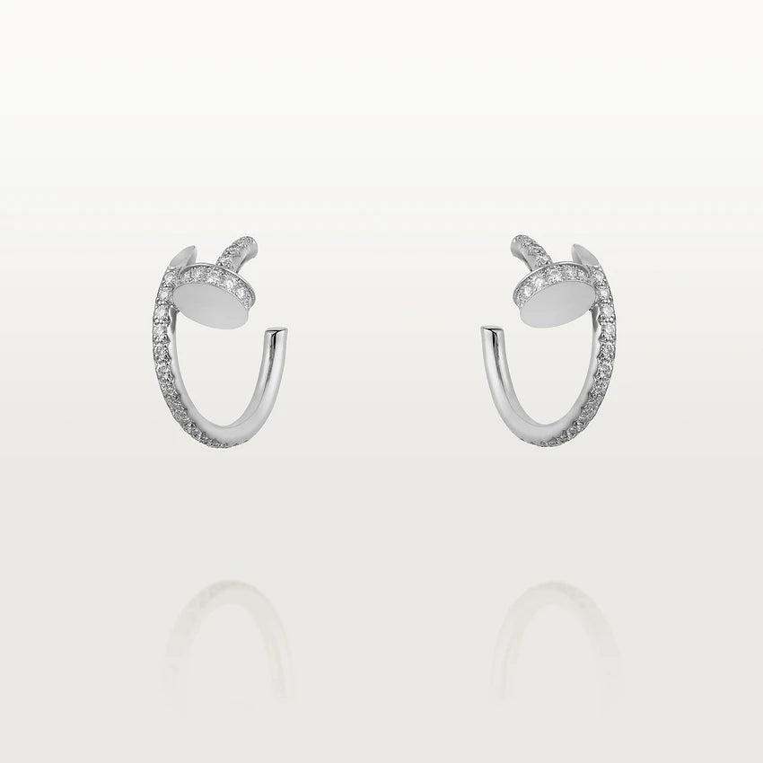 [CAT]JUSTE EARRINGS 12.75MM SILVER DIAMOND