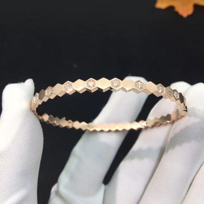 [Chau]BEE LOVE PINK GOLD DIAMOND BRACELET