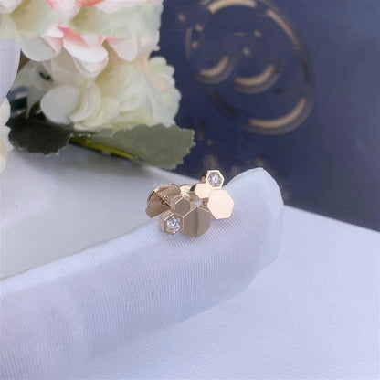 [Chau]BEE LOVE PINK GOLD DIAMOND EARRINGS