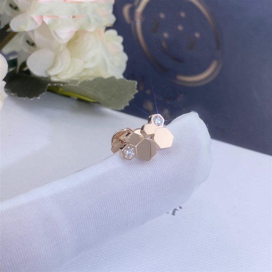 [Chau]BEE LOVE PINK GOLD DIAMOND EARRINGS