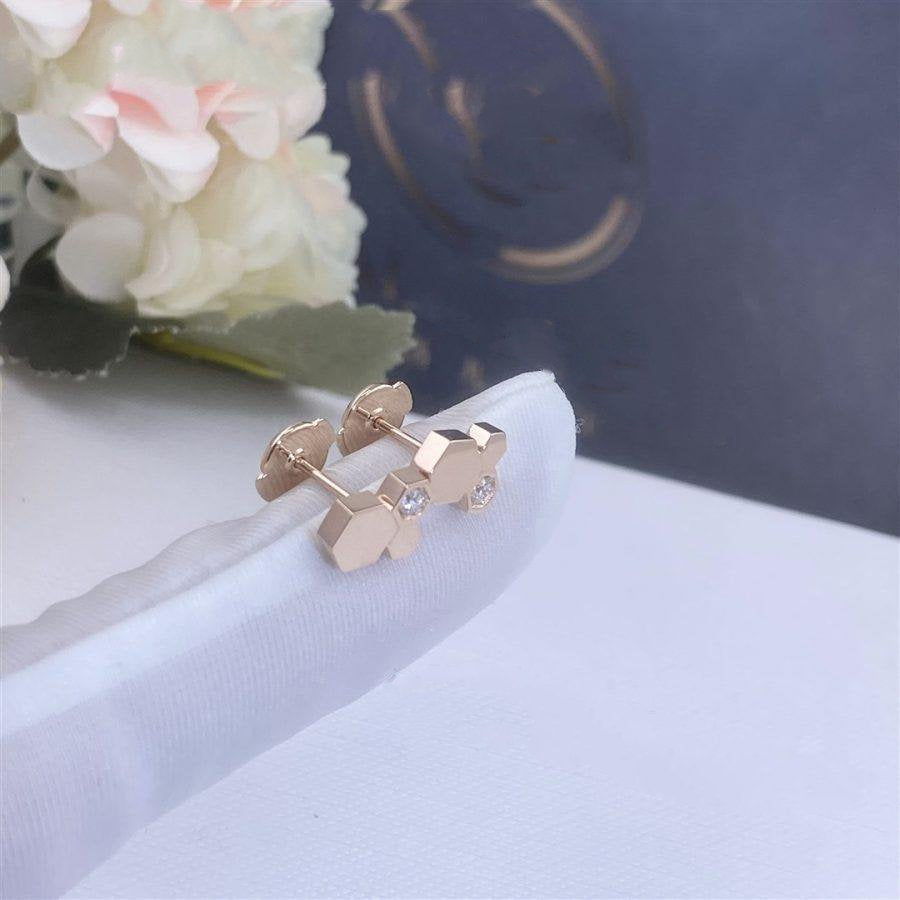 [Chau]BEE LOVE PINK GOLD DIAMOND EARRINGS