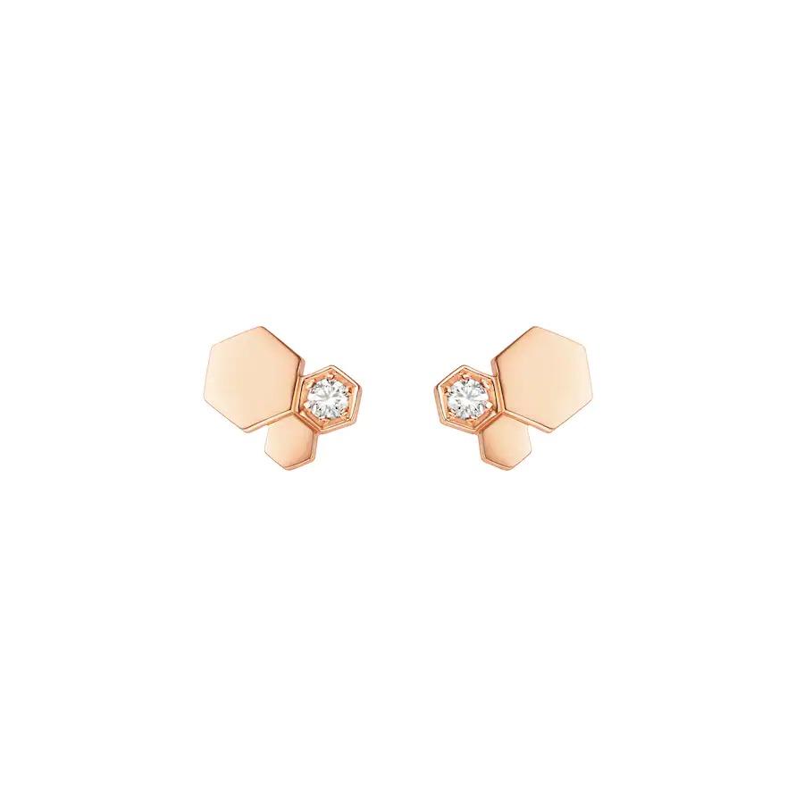 [Chau]BEE LOVE PINK GOLD DIAMOND EARRINGS