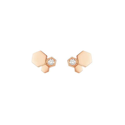 [Chau]BEE LOVE PINK GOLD DIAMOND EARRINGS