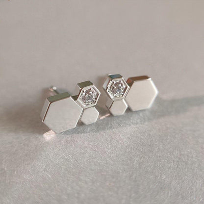 [Chau]BEE LOVE SILVER DIAMOND EARRINGS