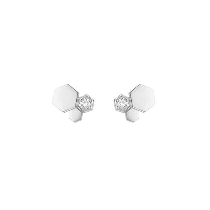 [Chau]BEE LOVE SILVER DIAMOND EARRINGS