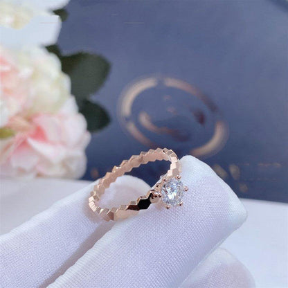 [Chau]BEE LOVE RING PINK GOLD 1 DIAMOND