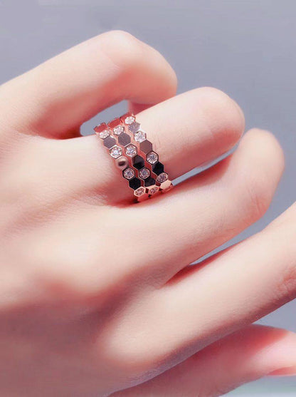 [Chau]BEE LOVE RING PINK GOLD DIAMOND