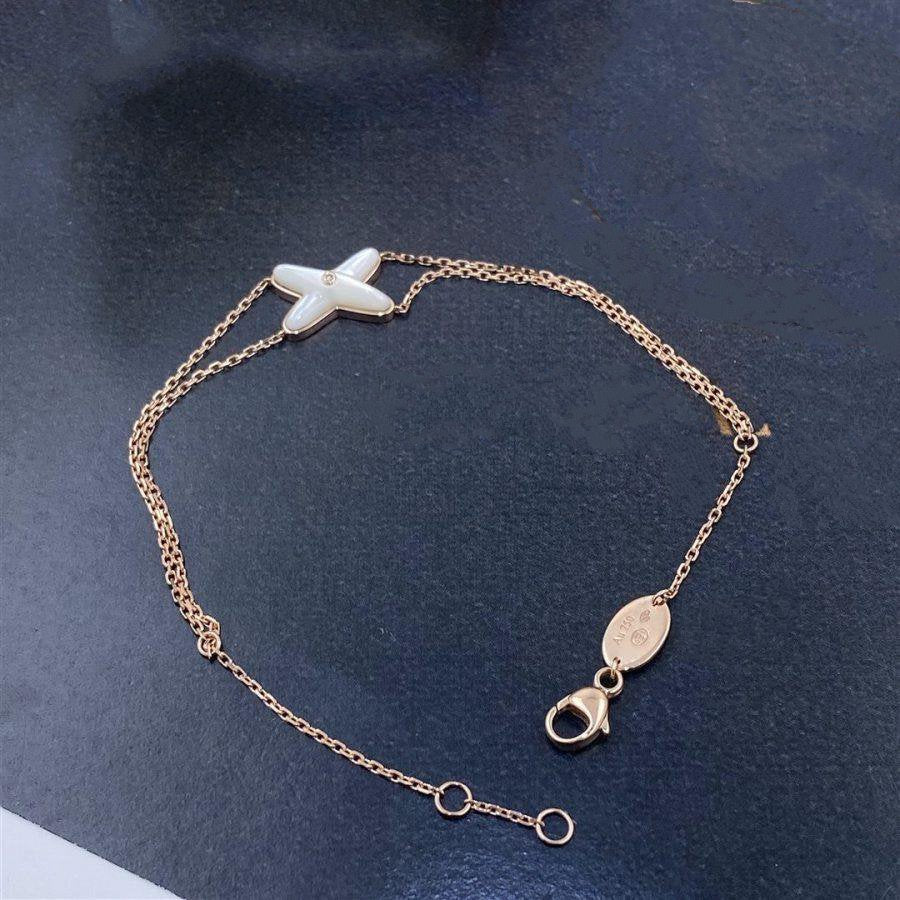 [Chau]JEUX BRACELET WHITE MOP PINK GOLD 1 DIAMOND