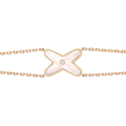 [Chau]JEUX BRACELET WHITE MOP PINK GOLD 1 DIAMOND