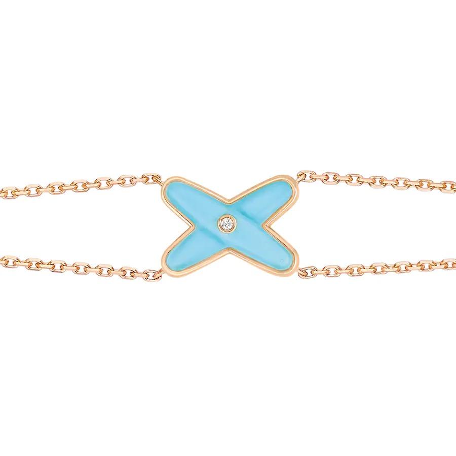 [Chau]JEUX BRACELET TURQUOISE PINK GOLD 1 DIAMOND