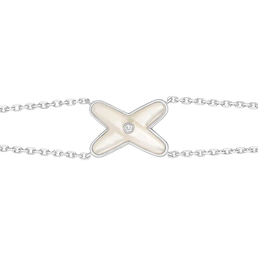 [Chau]JEUX BRACELET WHITE MOP SILVER 1 DIAMOND