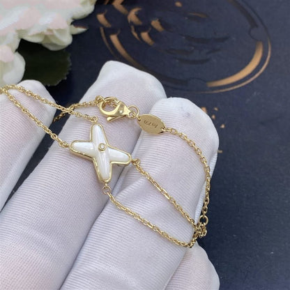 [Chau]JEUX BRACELET WHITE MOP GOLD 1 DIAMOND