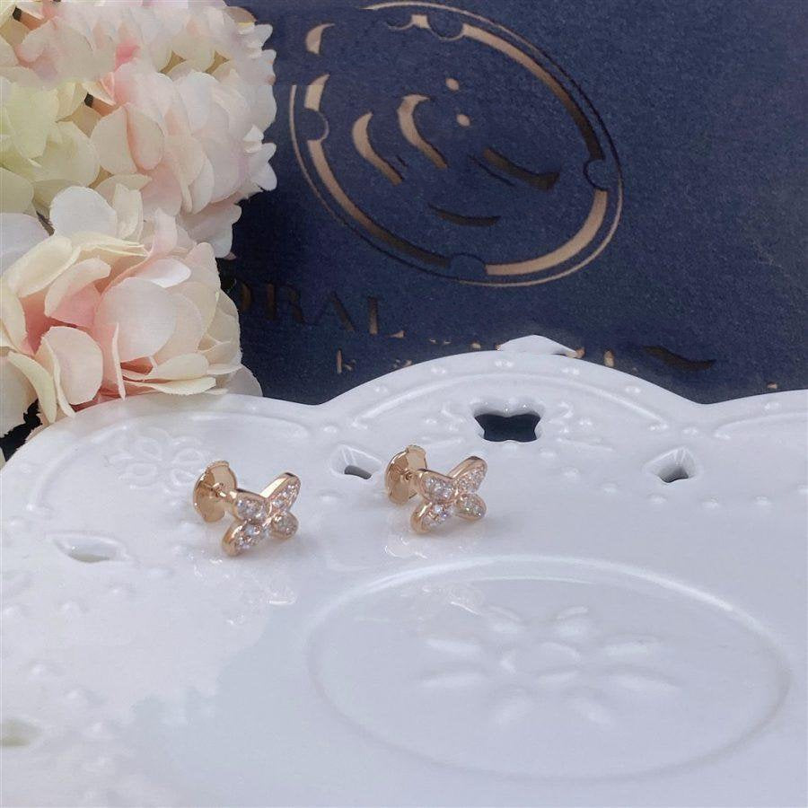 [Chau]JEUX DE PINK GOLD DIAMOND EARRINGS