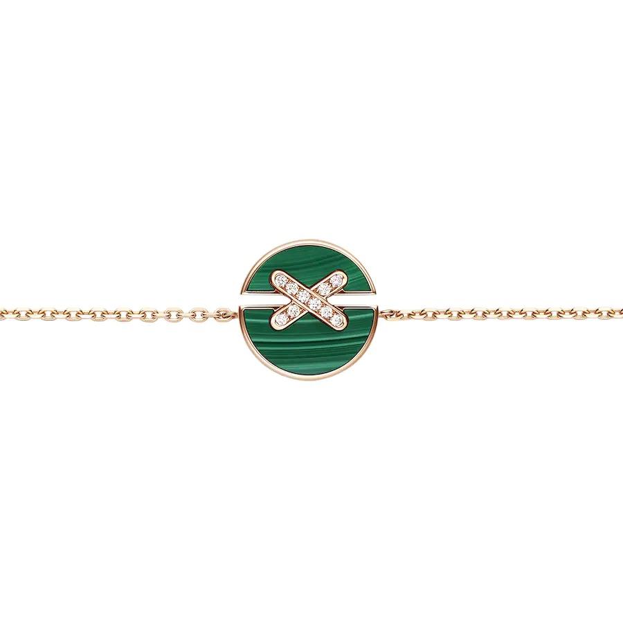 [Chau]JEUX DE BRACELET MALACHITE PINK GOLD DIAMONDS