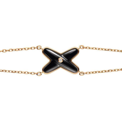 [Chau]JEUX BRACELET ONYX PINK GOLD 1 DIAMOND