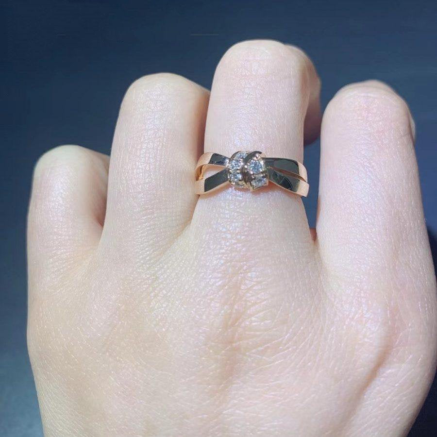 [Chau]LIENS RING PINK GOLD DIAMOND