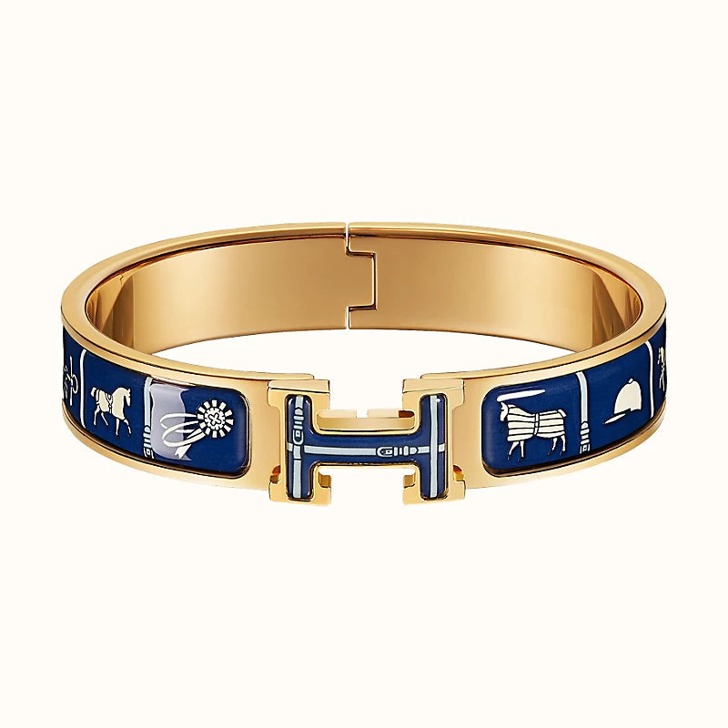 [Hmes]H COUVERTURES DARK BLUE BRACELET