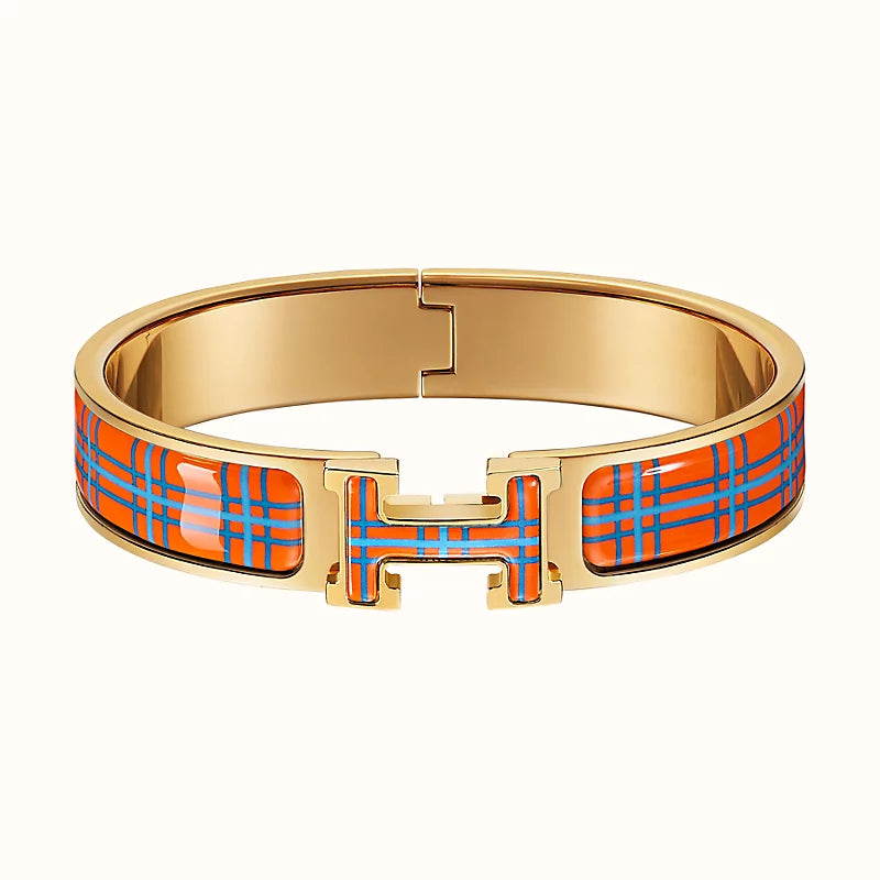 [Hmes]H TARTAN BRACELET 12MM