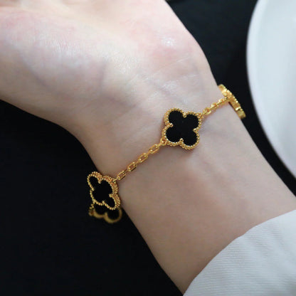 [VCA]CLOVER  5 MOTIFS BLACK ONYX BRACELET