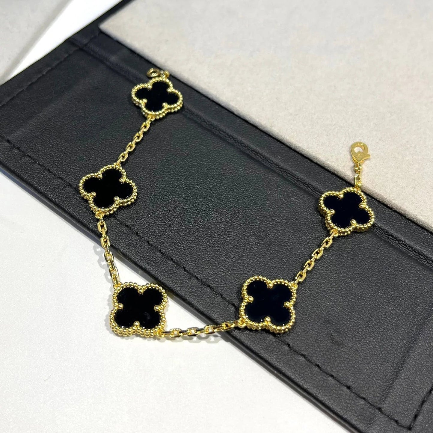 [VCA]CLOVER  5 MOTIFS BLACK ONYX BRACELET