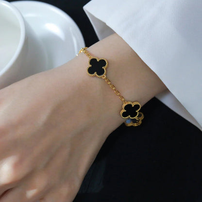 [VCA]CLOVER  5 MOTIFS BLACK ONYX BRACELET