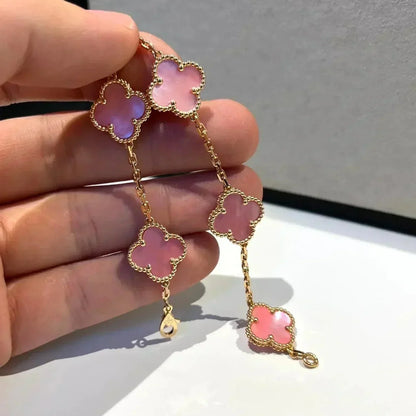 [VCA]CLOVER 5 PINK MOP BRACELET