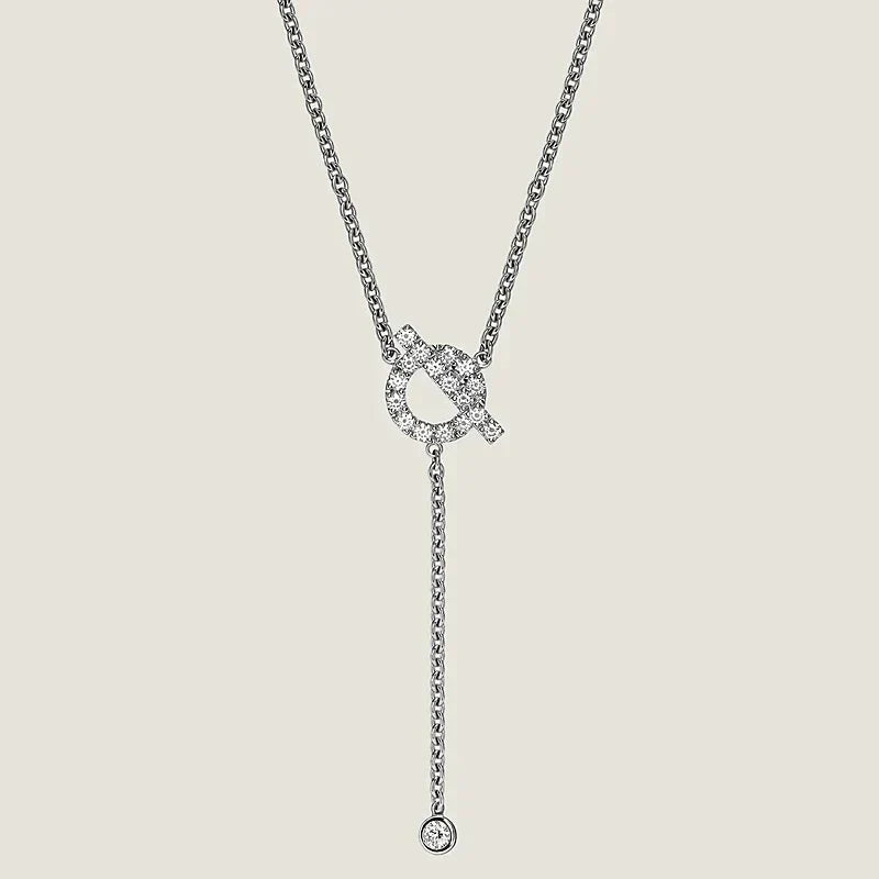 [Hmes]FINESSE SILVER DIAMOND NECKLACE