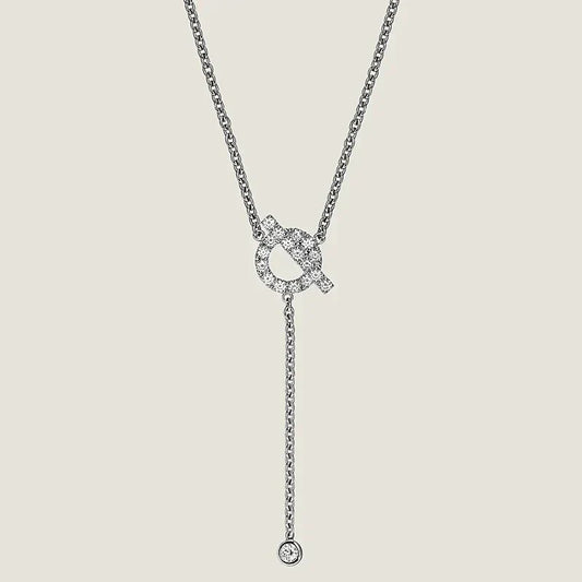 [Hmes]FINESSE SILVER DIAMOND NECKLACE