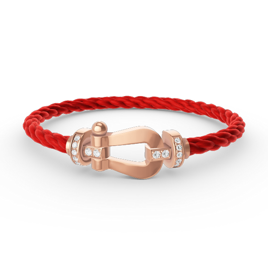 [Frd]FORCE LARGE HORSESHOE HALF DIAMOND BRACELET ROSE GOLD