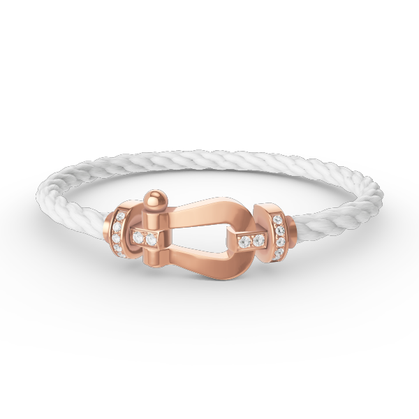 [Frd]FORCE LARGE HORSESHOE HALF DIAMOND BRACELET ROSE GOLD