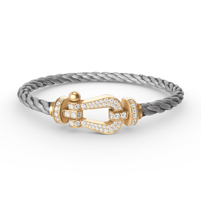 [Frd]FORCE LARGE HORSESHOE FULL DIAMOND BRACELET GOLD