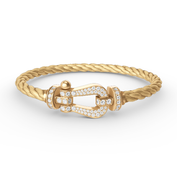 [Frd]FORCE LARGE HORSESHOE FULL DIAMOND BRACELET GOLD