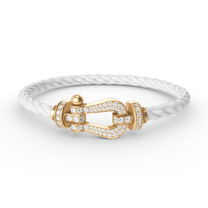 [Frd]FORCE LARGE HORSESHOE FULL DIAMOND BRACELET GOLD