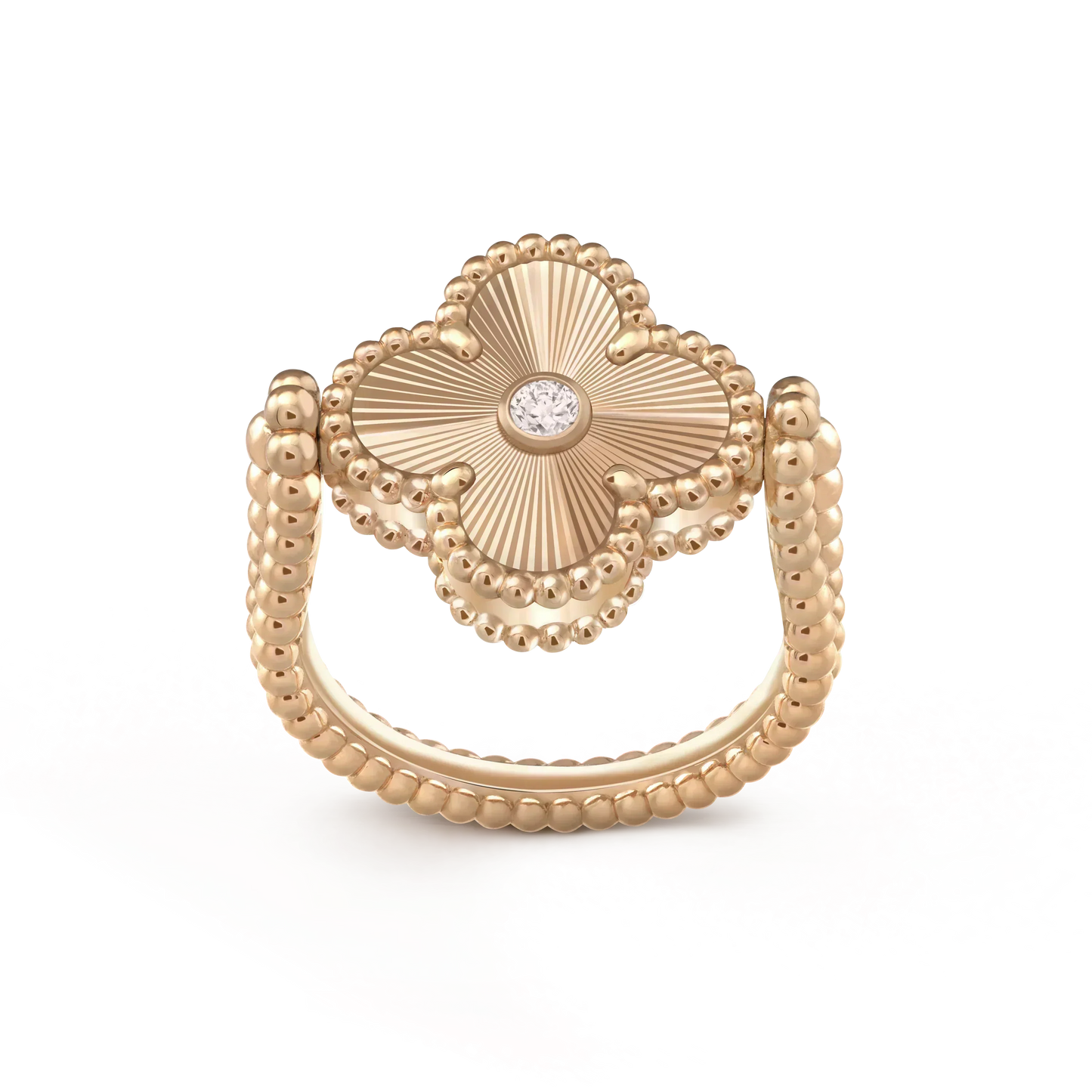 [VCA]CLOVER RIVERSIBLE ROSE GOLD RING