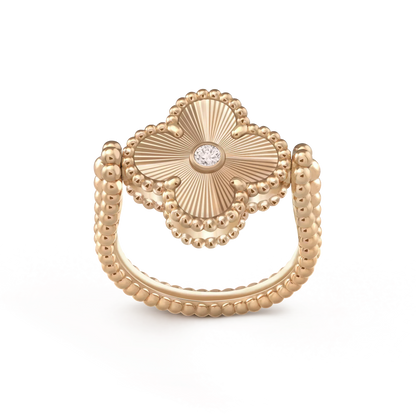 [VCA]CLOVER RIVERSIBLE ROSE GOLD RING