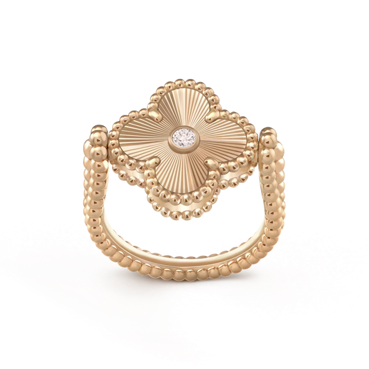 [VCA]CLOVER RIVERSIBLE ROSE GOLD RING