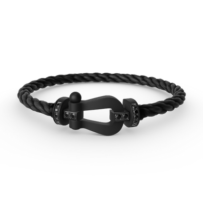 [Frd]FORCE LARGE SERIES HORSESHOE BLACK SAMURAI BRACELET