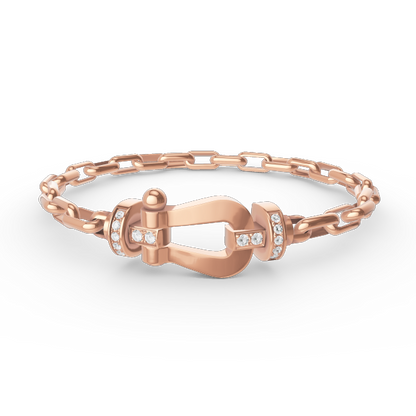 [Frd]FORCE LARGE HORSESHOE CLASP  METAL BRACELET