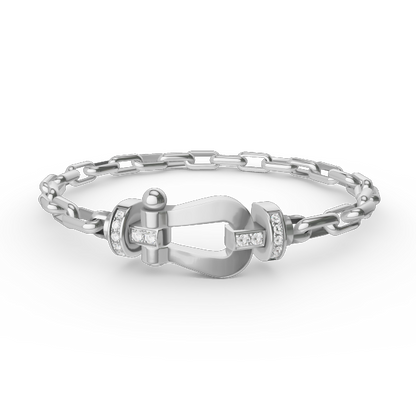 [Frd]FORCE LARGE HORSESHOE CLASP  METAL BRACELET