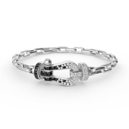 [Frd]FORCE LARGE HORSESHOE CLASP  METAL BRACELET