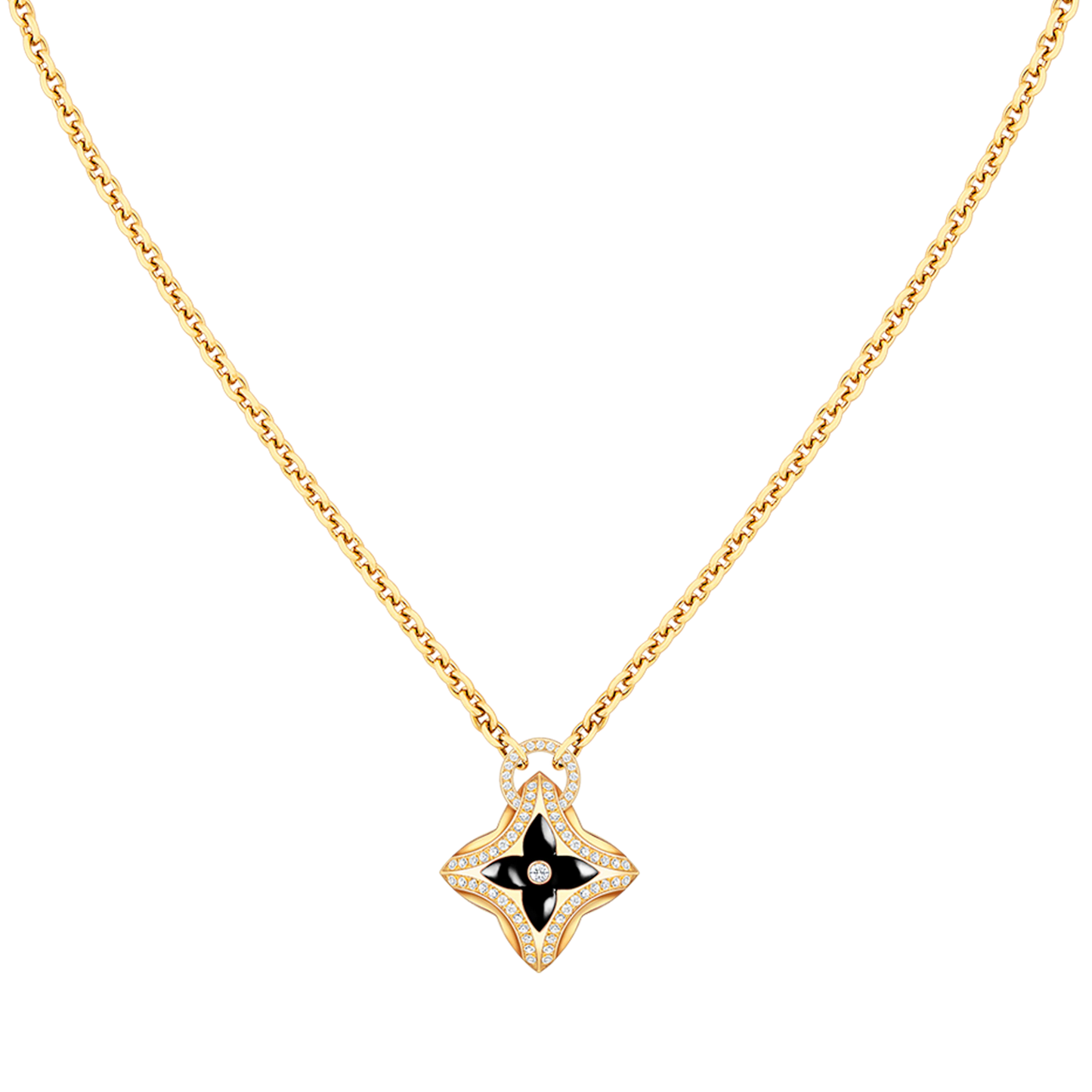 [Loui]STAR PEDANT PINK GOLD DIAMOND NECKLACE