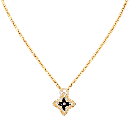 [Loui]STAR PEDANT PINK GOLD DIAMOND NECKLACE