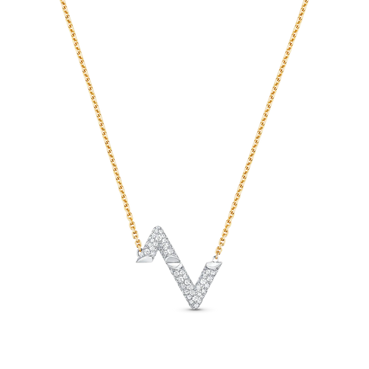 [Loui]VOLT SILVER DIAMOND PEDANT NECKLACE