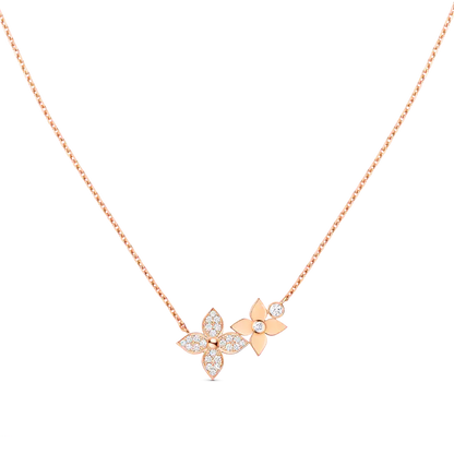 [Loui]STAR BLOSSOM NECKLACE PINK GOLD DIAMONDS