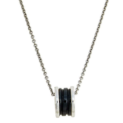 [Blar]ZERO 1 BLACK CERAMIC SILVER NECKLACE