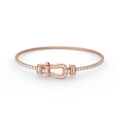 [Frd]FORCE  HORSESHOE  DIAMOND TENNIS BRACELET